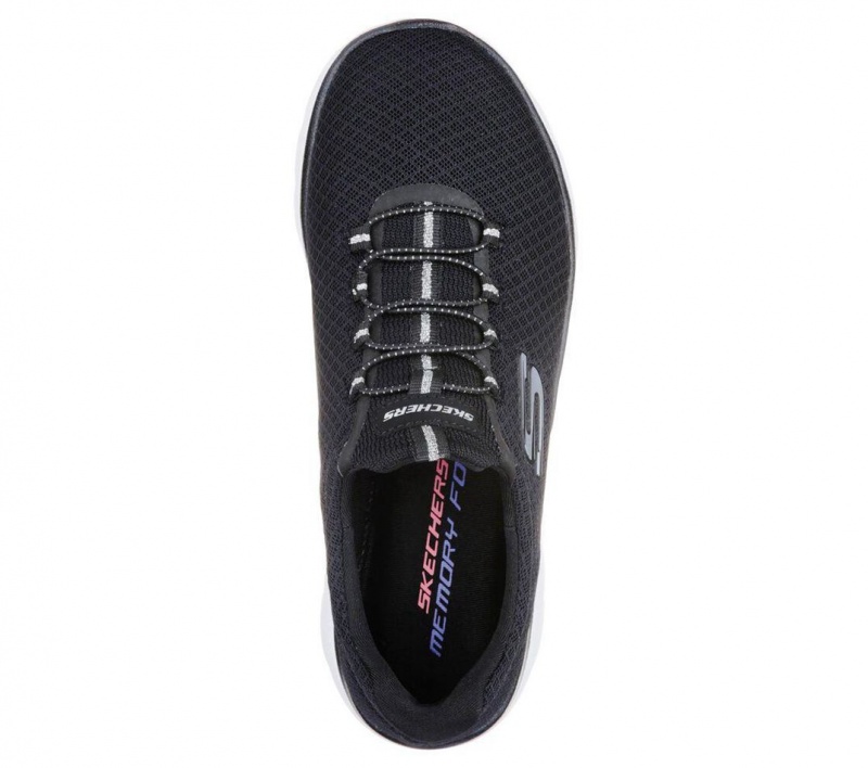 Black Skechers Summits Women's Sneakers | PXOS-86570