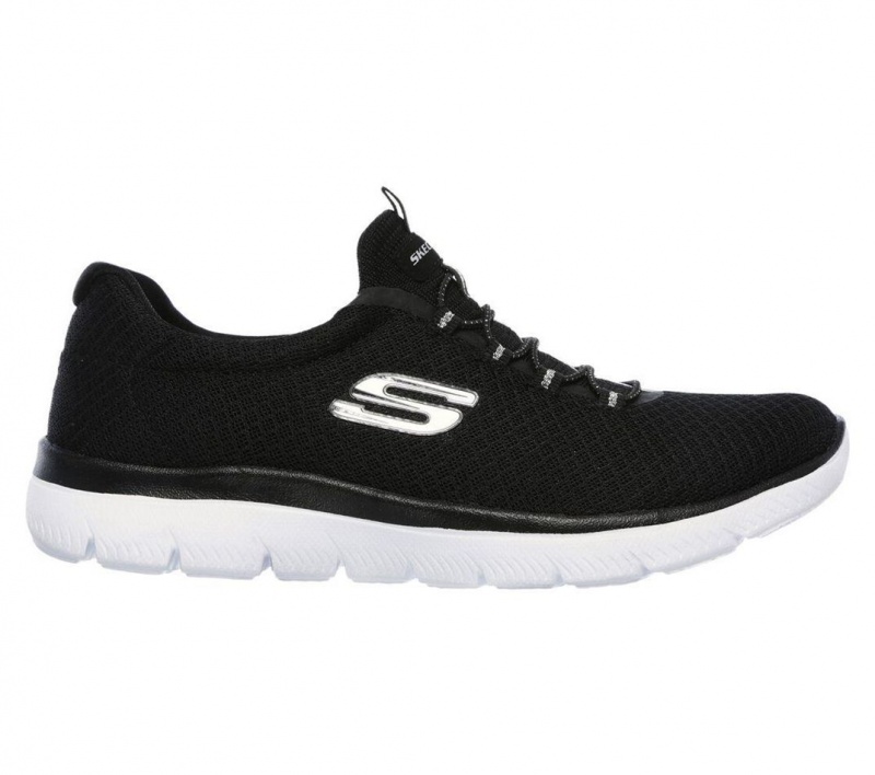 Black Skechers Summits Women's Sneakers | PXOS-86570