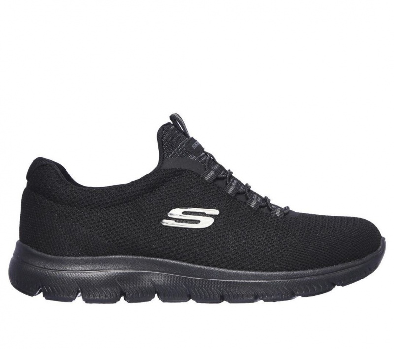 Black Skechers Summits - Cool Classic Women\'s Sneakers | ENDI-09214