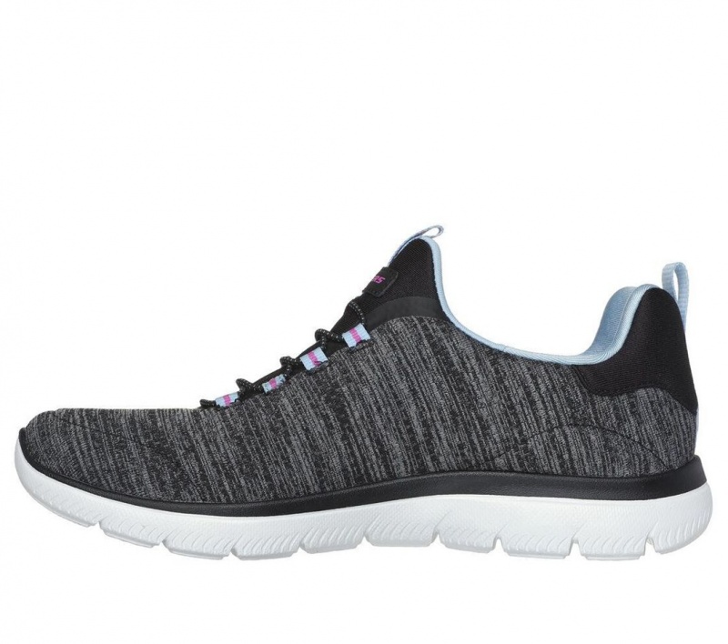 Black Skechers Summits - Fresh Impression Women's Sneakers | VIHQ-51283