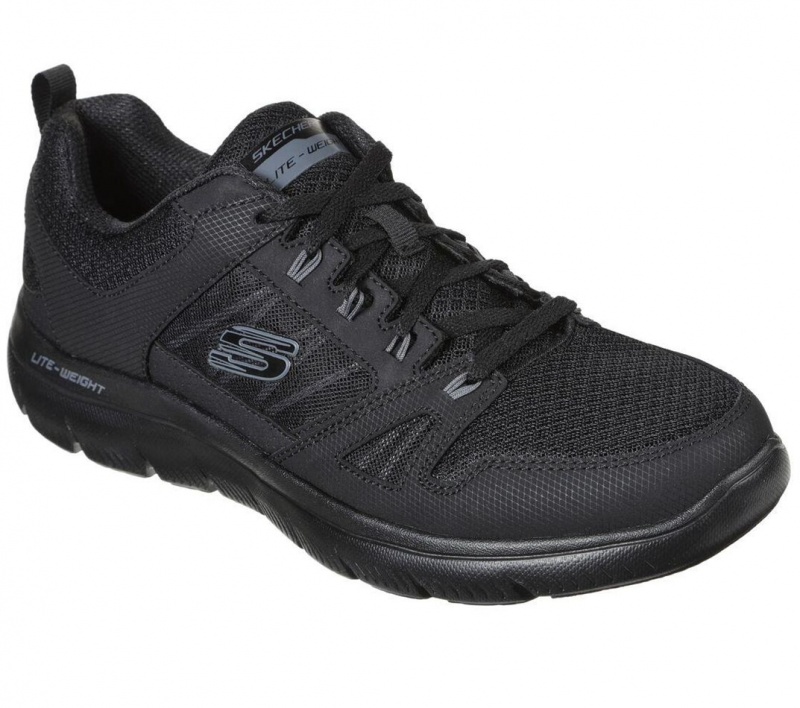 Black Skechers Summits - New World Men's Sneakers | WYAJ-28470