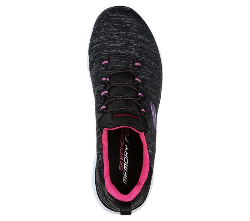 Black Skechers Summits - Quick Getaway Women's Sneakers | QZCE-24508