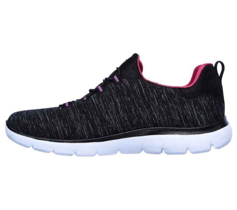 Black Skechers Summits - Quick Getaway Women's Sneakers | QZCE-24508