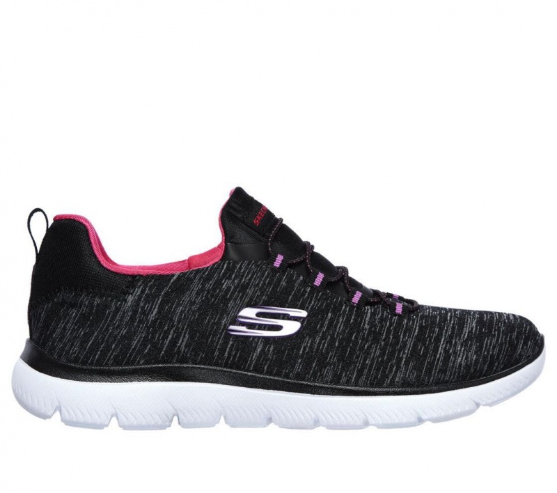 Black Skechers Summits - Quick Getaway Women\'s Sneakers | QZCE-24508