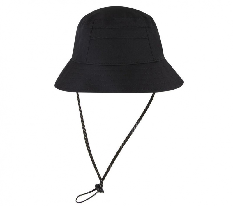 Black Skechers Sunshade Bucket Men's Hats | IGOV-07238