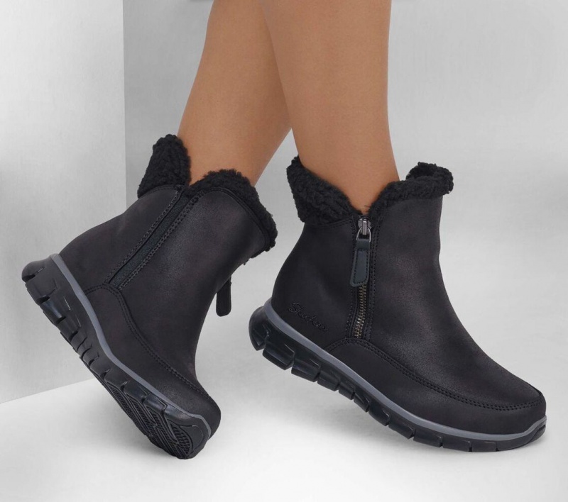 Black Skechers Synergy - Collab Women's Boots | FBMS-86723