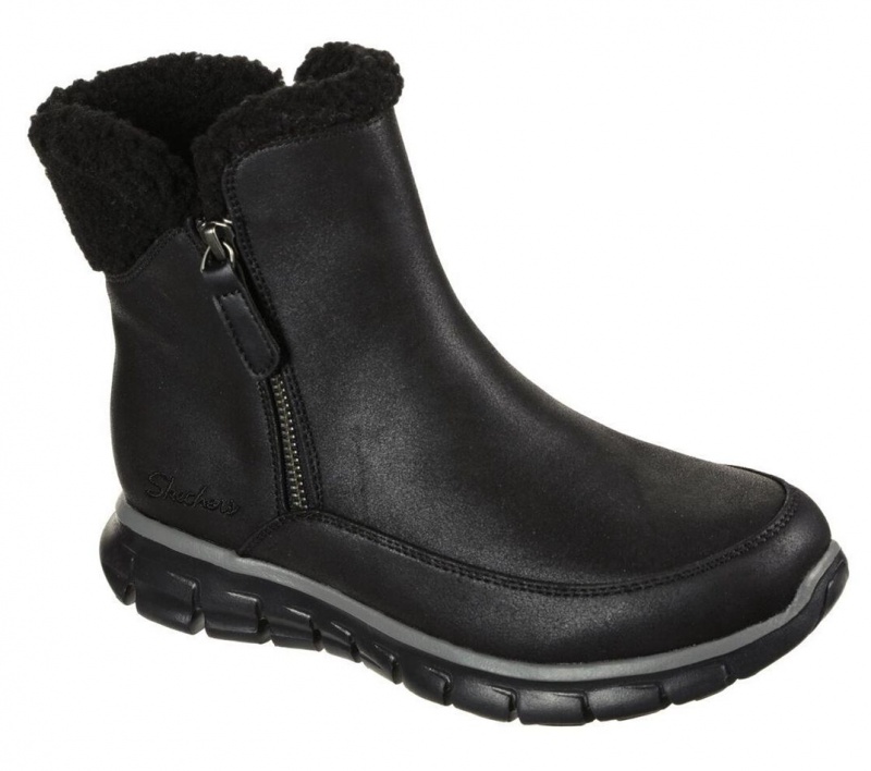 Black Skechers Synergy - Collab Women's Boots | FBMS-86723