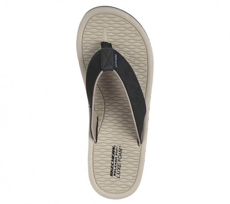 Black Skechers Tantric - Copano Men's Sandals | RTSP-51489