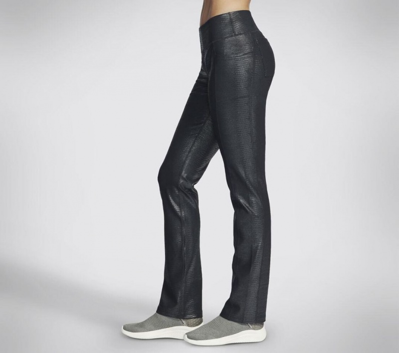 Black Skechers The Go Walk Viper Shine Og Women's Pants | CNMV-63524