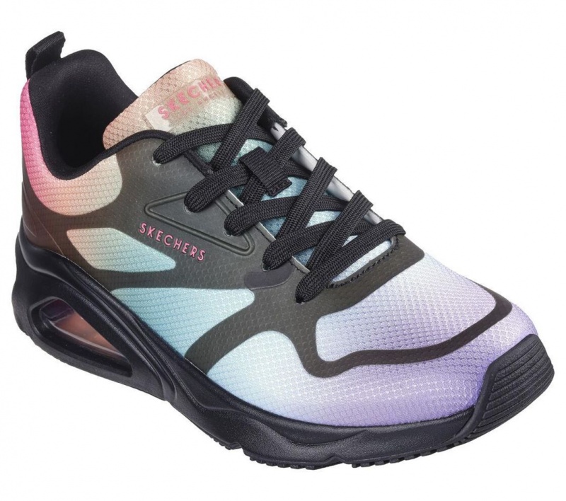 Black Skechers Tres-air Uno - Hazey Sunset Women's Sneakers | XKSV-70485