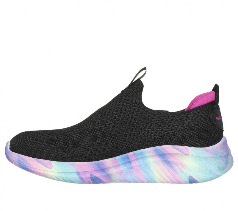 Black Skechers Ultra Flex 3.0 - Blissful Bay Girls' Sneakers | EKDJ-95783