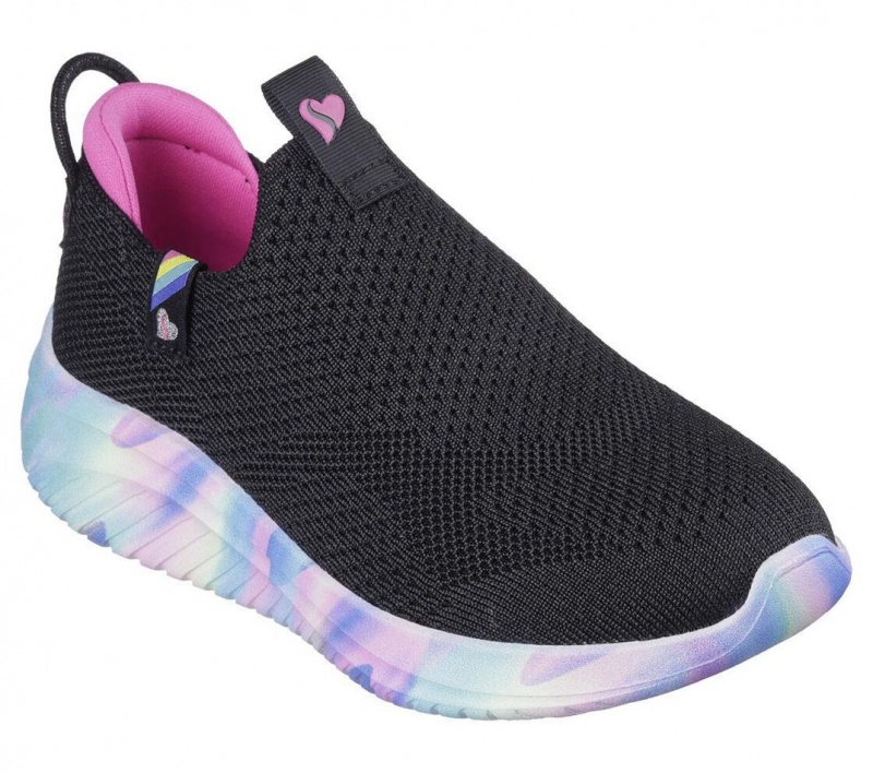 Black Skechers Ultra Flex 3.0 - Blissful Bay Girls' Sneakers | EKDJ-95783