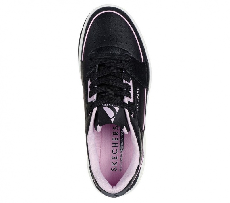 Black Skechers Uno Court - Courted Style Women's Sneakers | WUOC-92065