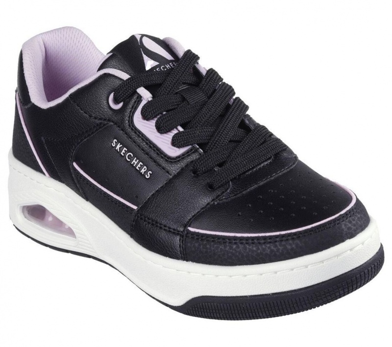 Black Skechers Uno Court - Courted Style Women's Sneakers | WUOC-92065