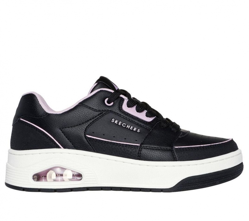 Black Skechers Uno Court - Courted Style Women\'s Sneakers | WUOC-92065