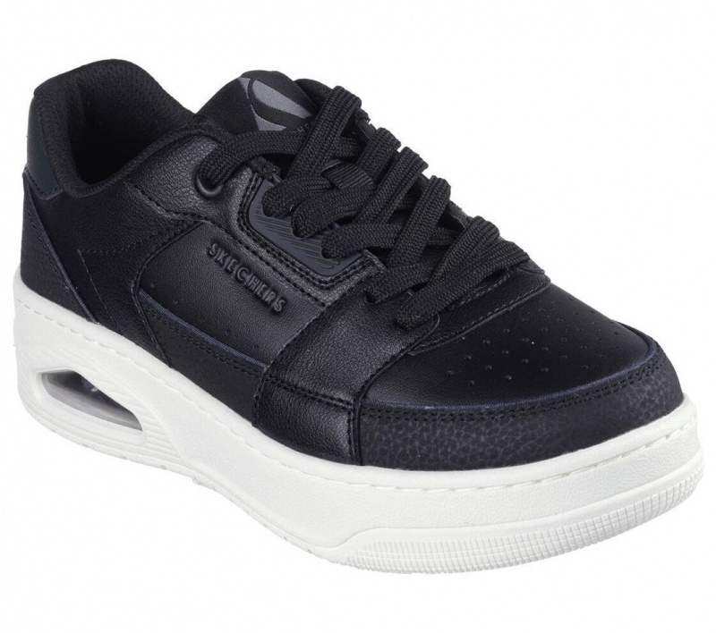 Black Skechers Uno Court - Courted Style Women's Sneakers | KGRZ-10432