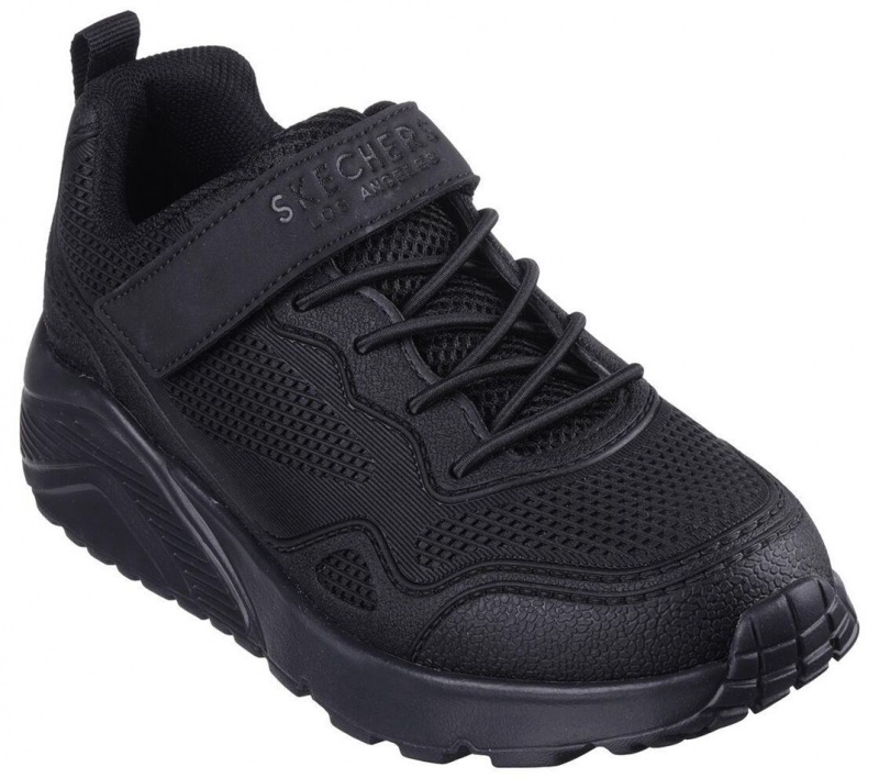 Black Skechers Uno Lite - Worlo Boys' Sneakers | DFUQ-59831