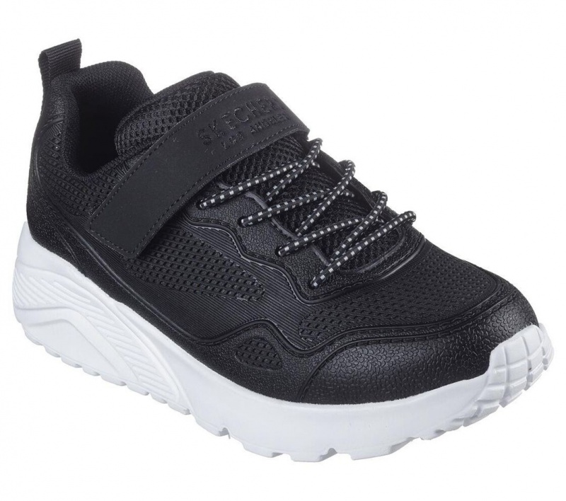 Black Skechers Uno Lite - Worlo Boys' Sneakers | IEUQ-15643