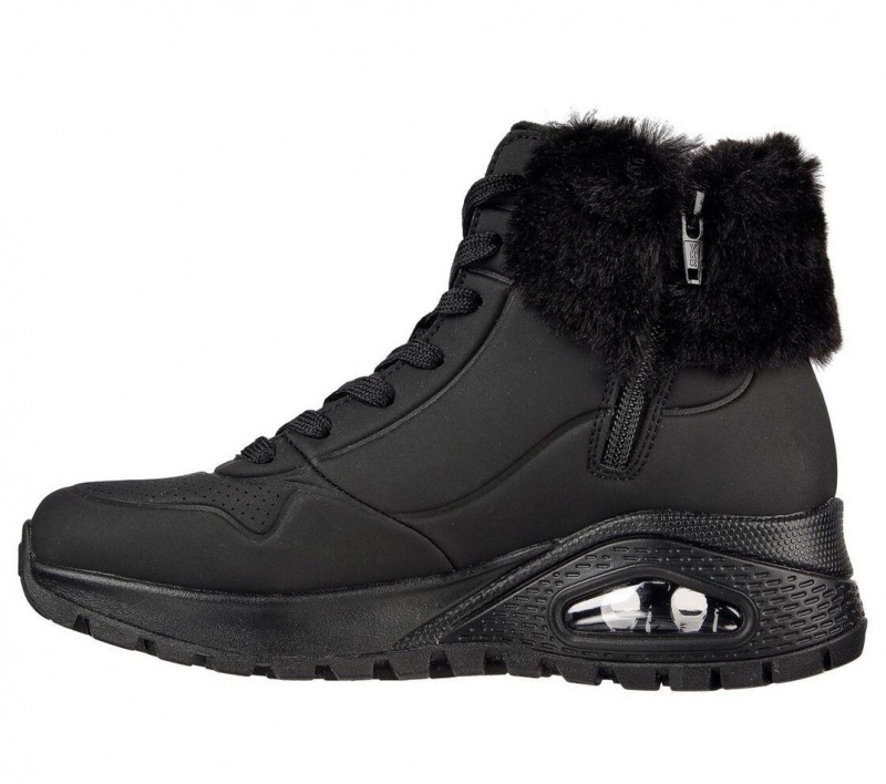 Black Skechers Uno Rugged - Fall Air Women's Boots | OMFK-63914