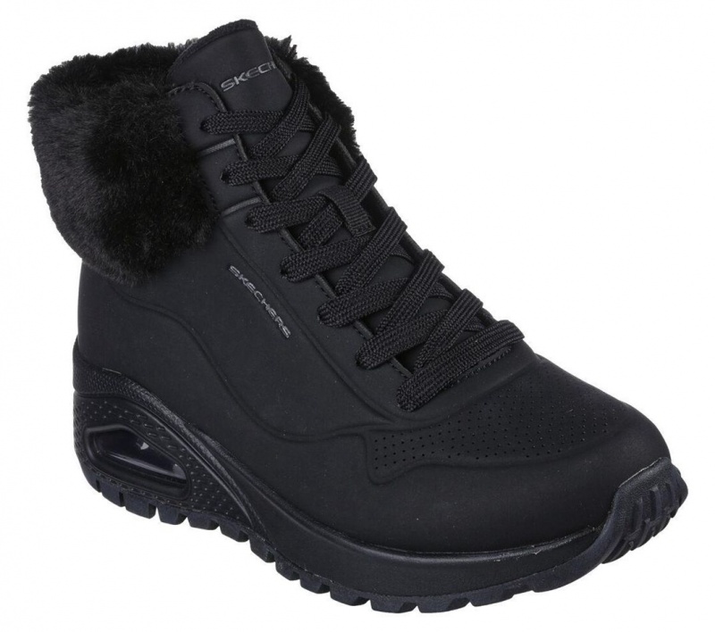 Black Skechers Uno Rugged - Fall Air Women's Boots | OMFK-63914