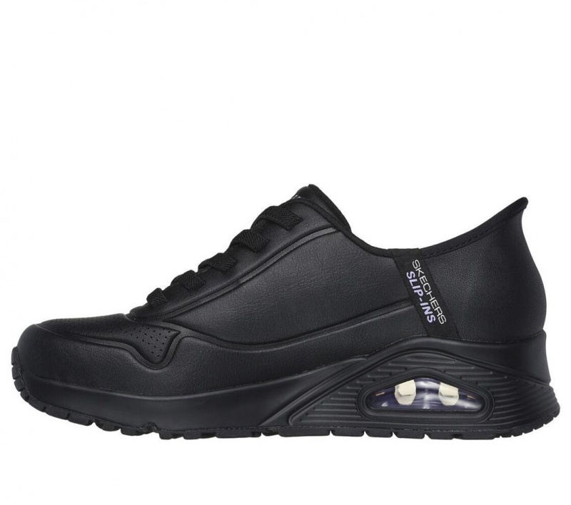 Black Skechers Uno - Easy Air Women's Slip On | QMDV-34758