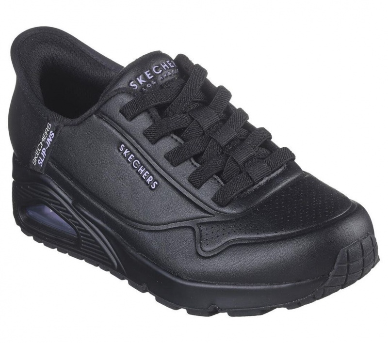 Black Skechers Uno - Easy Air Women's Slip On | QMDV-34758