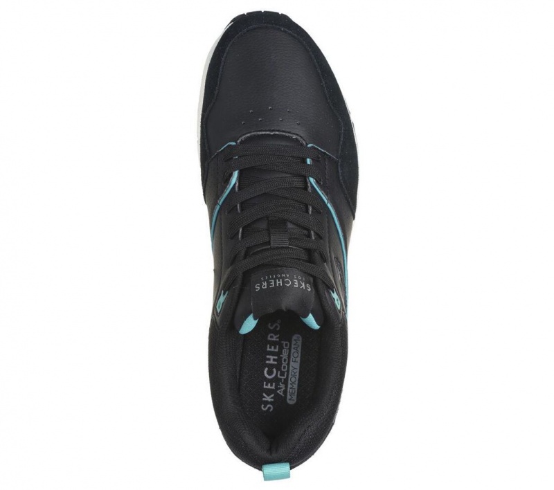 Black Skechers Uno - Retro One Men's Sneakers | FKAB-19043