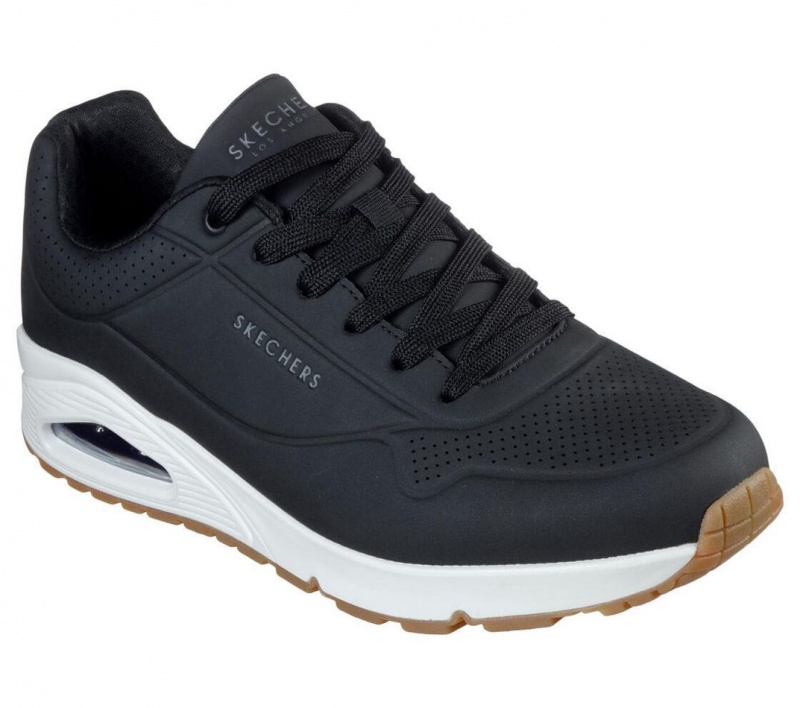 Black Skechers Uno - Stand On Air Men's Sneakers | PBAV-76902