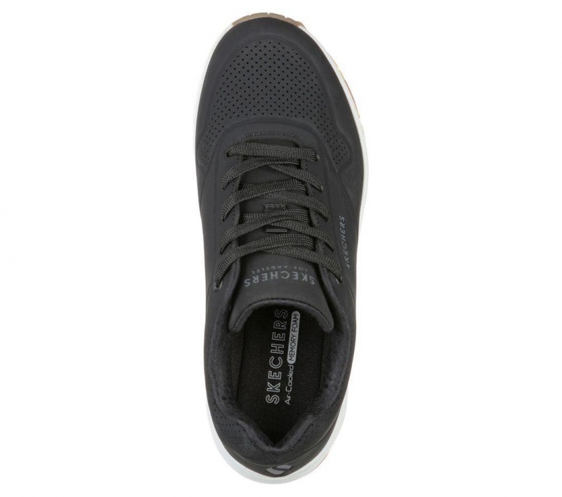 Black Skechers Uno - Stand On Air Women's Sneakers | KTWF-59013