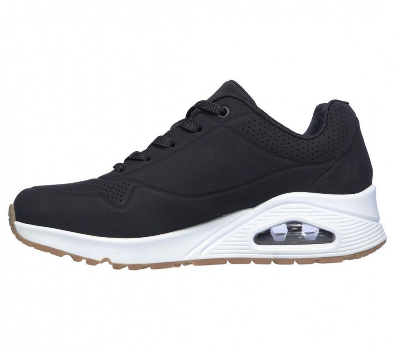 Black Skechers Uno - Stand On Air Women's Sneakers | KTWF-59013