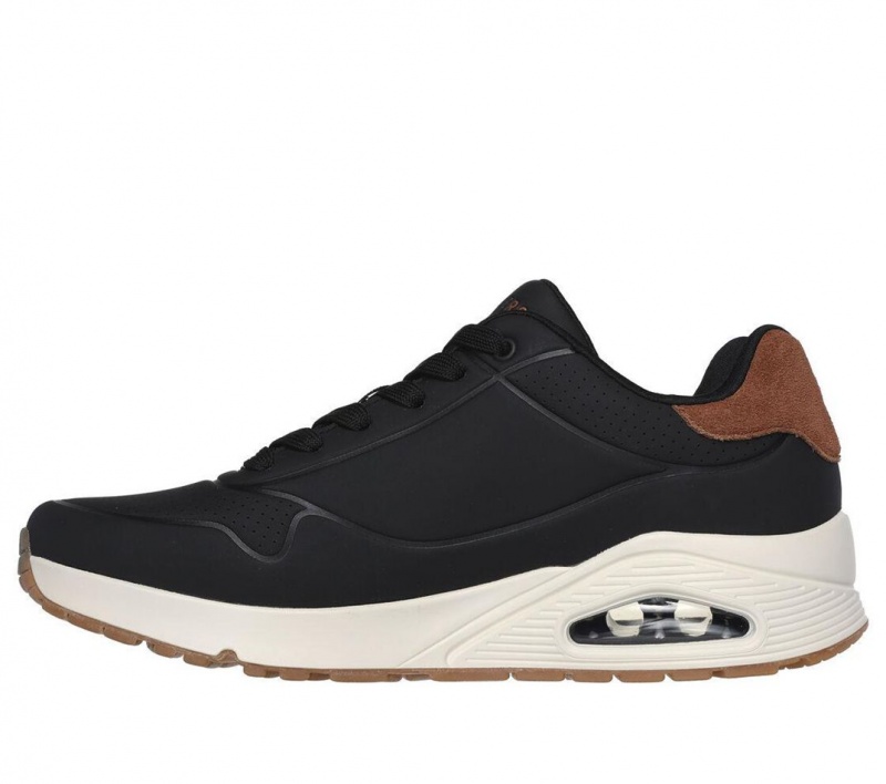 Black Skechers Uno - Suited On Air Men's Sneakers | LIFN-24179