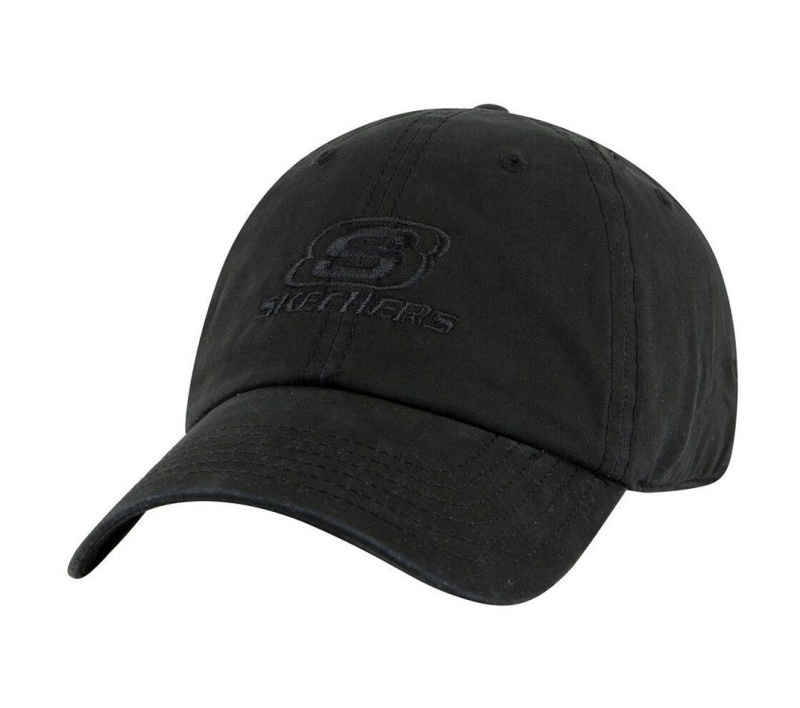 Black Skechers Washed Dad Women\'s Hats | LCKT-40529