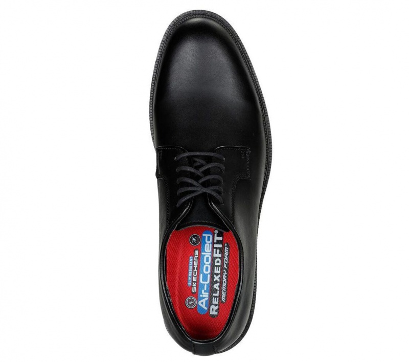 Black Skechers Work Relaxed Fit: Rylon Sr Men's Dress Shoes | QRXZ-68594