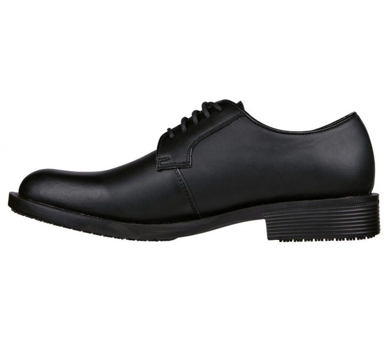 Black Skechers Work Relaxed Fit: Rylon Sr Men's Dress Shoes | QRXZ-68594