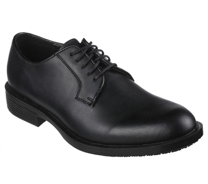 Black Skechers Work Relaxed Fit: Rylon Sr Men's Dress Shoes | QRXZ-68594