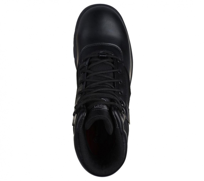 Black Skechers Work Relaxed Fit: Wascana - Benen Wp Tactical Men's Boots | ZRDW-72950