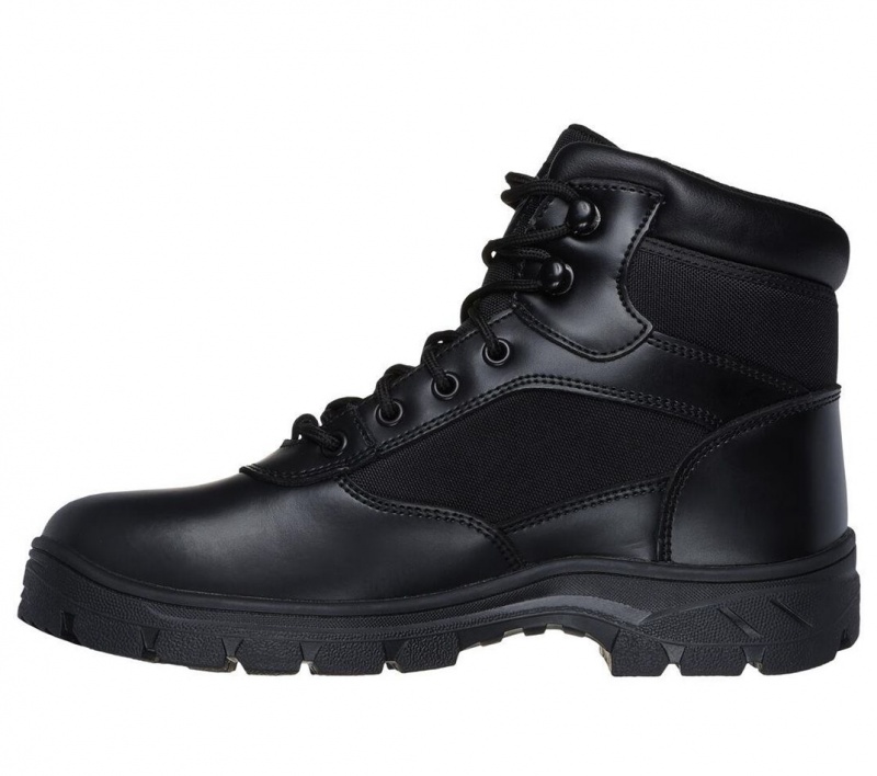 Black Skechers Work Relaxed Fit: Wascana - Benen Wp Tactical Men's Boots | ZRDW-72950