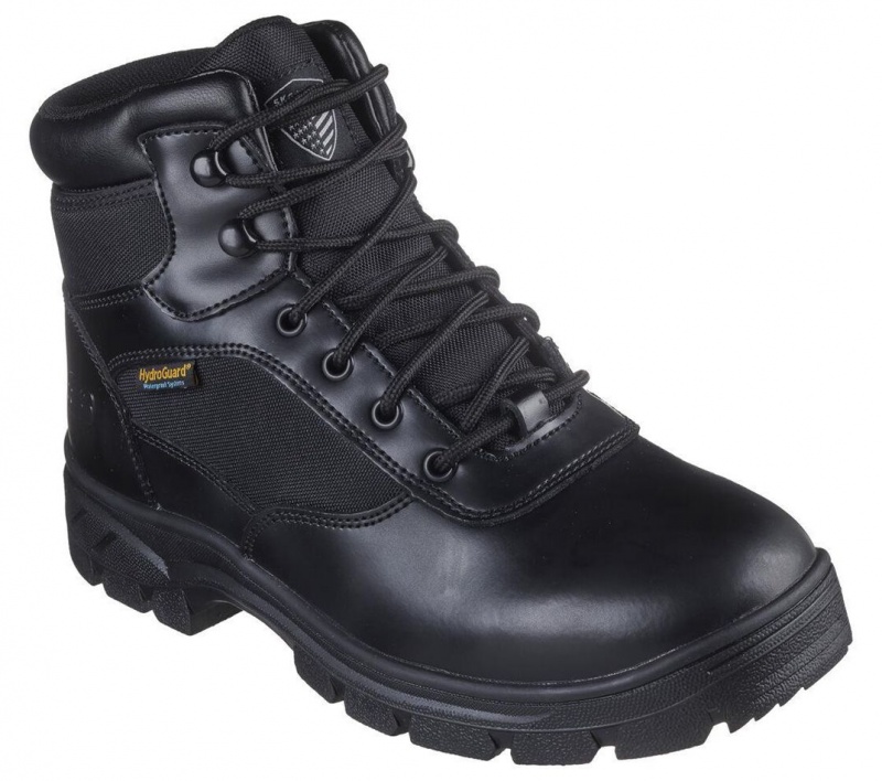 Black Skechers Work Relaxed Fit: Wascana - Benen Wp Tactical Men's Boots | ZRDW-72950