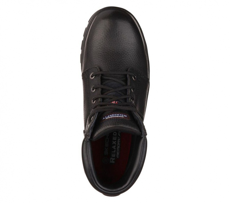 Black Skechers Work: Relaxed Fit - Workshire St Men's Boots | VINQ-70296