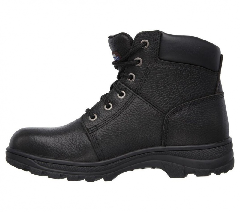 Black Skechers Work: Relaxed Fit - Workshire St Men's Boots | VINQ-70296