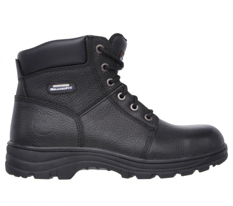 Black Skechers Work: Relaxed Fit - Workshire St Men\'s Boots | VINQ-70296