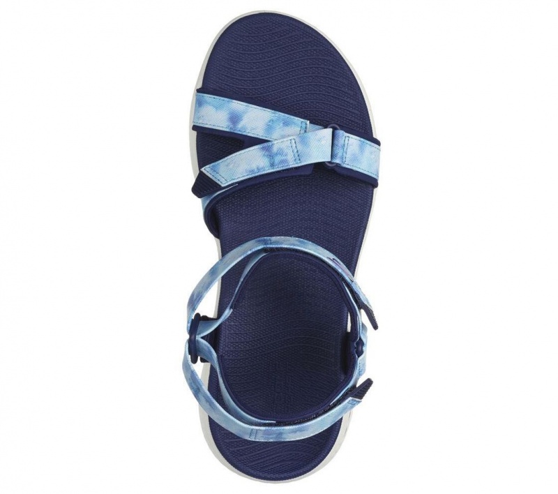 Blue Skechers Go Golf Arch Fit - Arch Fit Daisies Women's Sandals | NKQC-79851