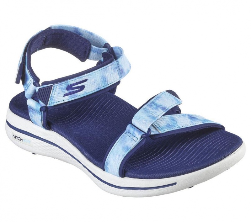 Blue Skechers Go Golf Arch Fit - Arch Fit Daisies Women's Sandals | NKQC-79851