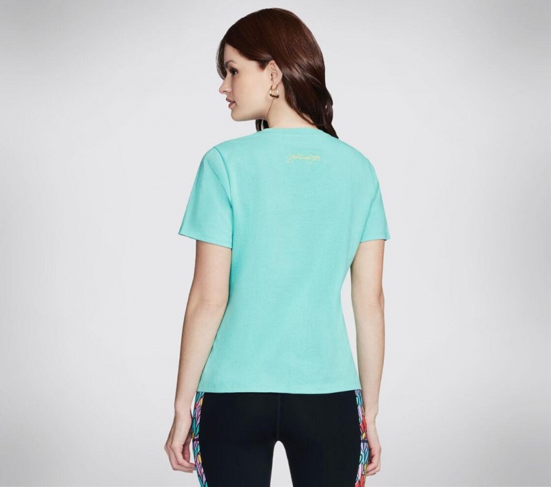 Blue Skechers Jgoldcrown: Goldcrown Graphic Women's T-Shirt | CAES-18302