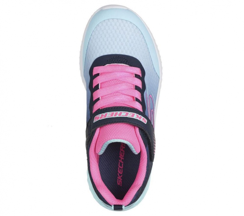 Blue Skechers Microspec Max Plus - Echo Sprint Girls' Sneakers | BWEO-94856