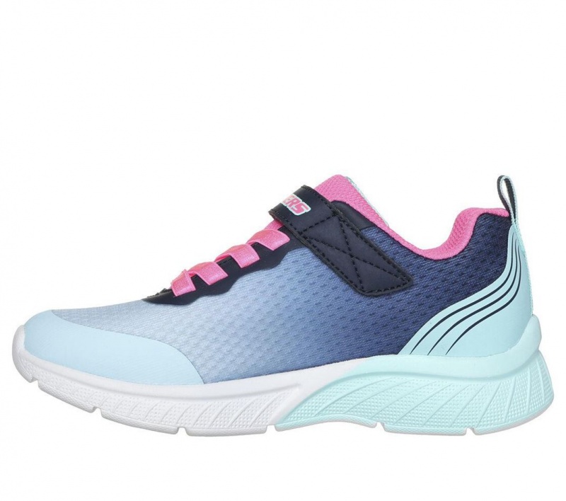 Blue Skechers Microspec Max Plus - Echo Sprint Girls' Sneakers | BWEO-94856