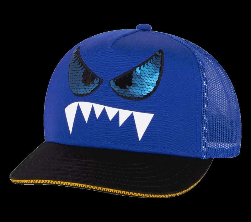 Blue Skechers Monster Eyes Trucker Men\'s Hats | ONTJ-59874