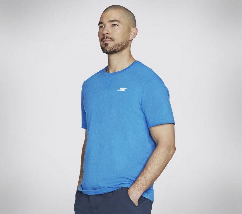 Blue Skechers Pickleball Men's T-Shirt | DRZX-70964