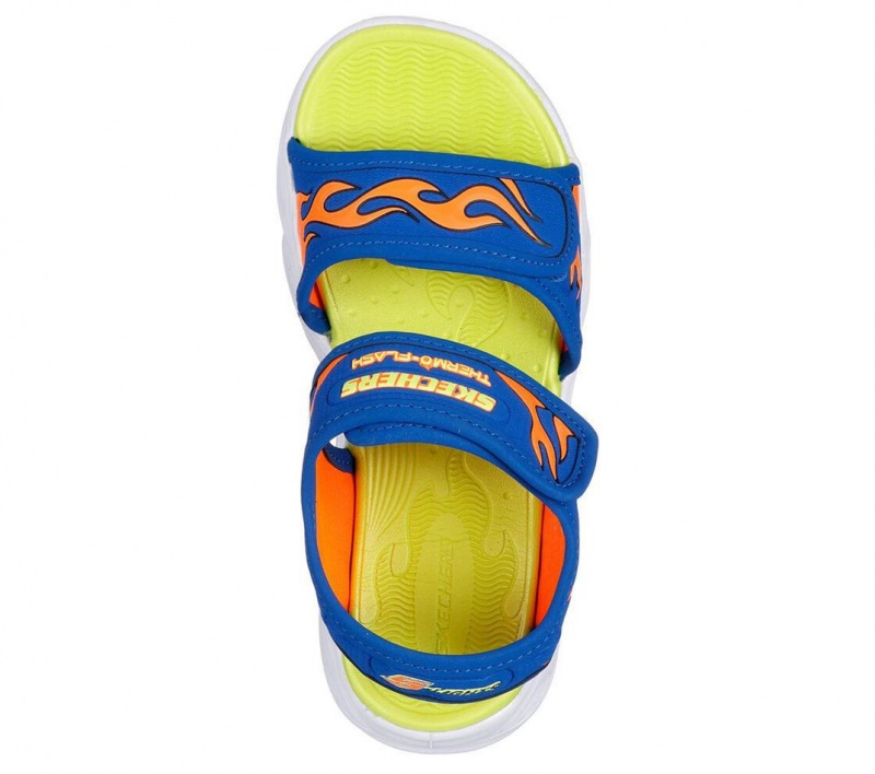 Blue Skechers S Lights: Thermo-flash - Heat Tide Boys' Sandals | BNAJ-71046