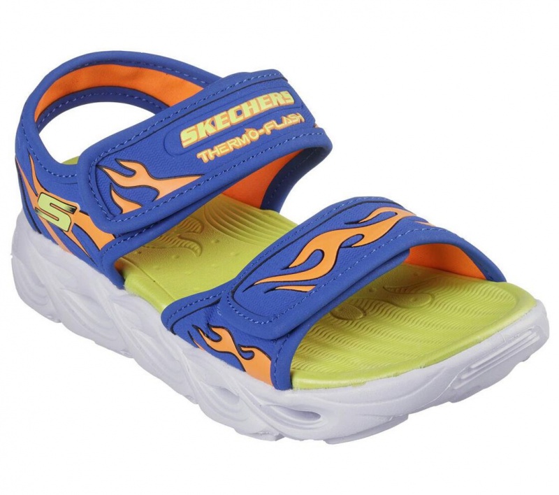 Blue Skechers S Lights: Thermo-flash - Heat Tide Boys' Sandals | BNAJ-71046